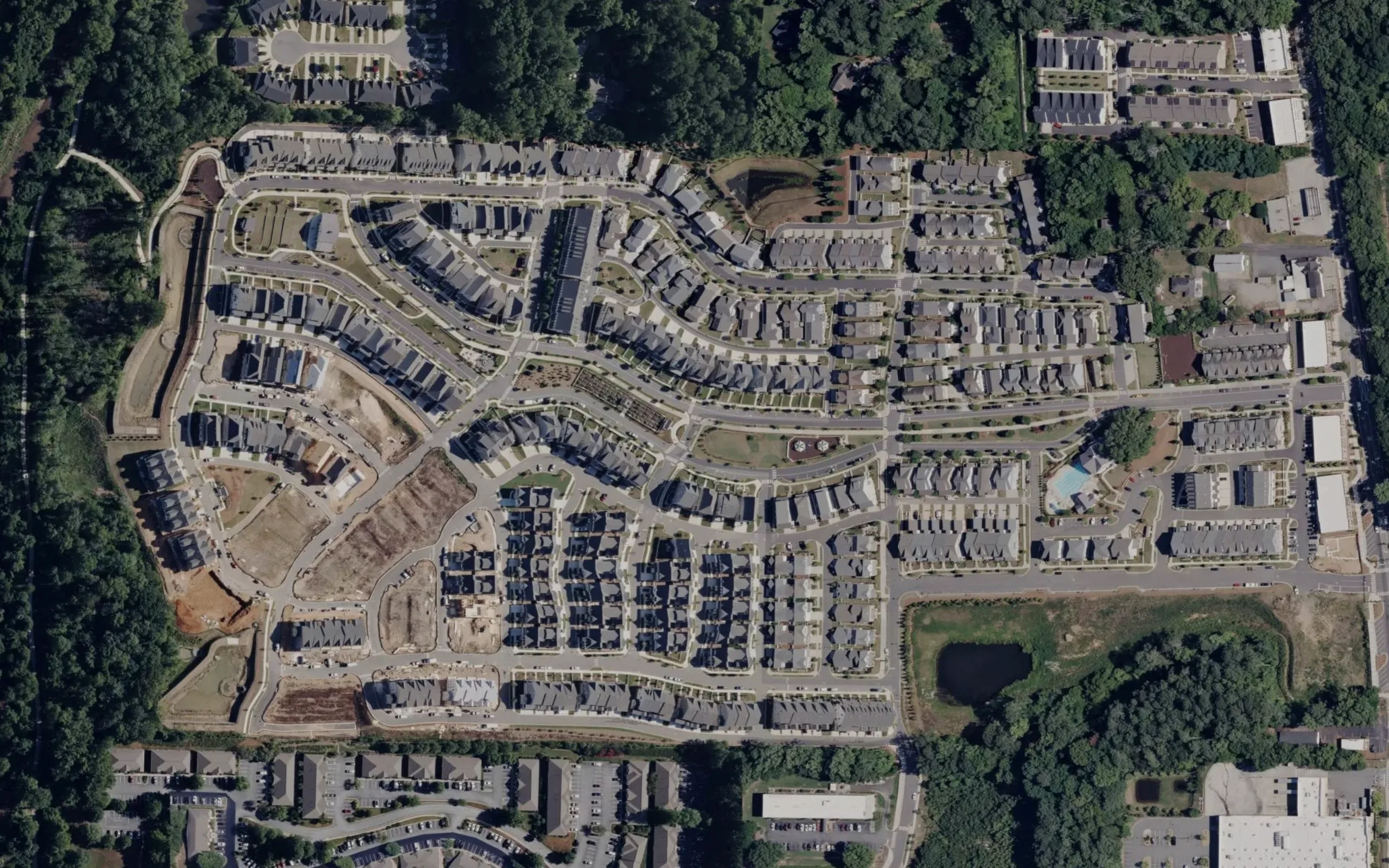 Satellite view of the spot the community pinned
